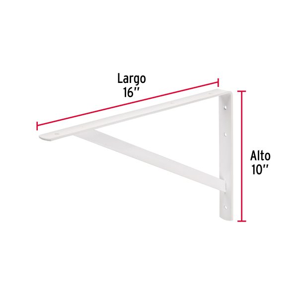 PIE DE AMIGO DE ACERO REFORZADO BLANCO 10" X 16" FIERO - Imagen 2