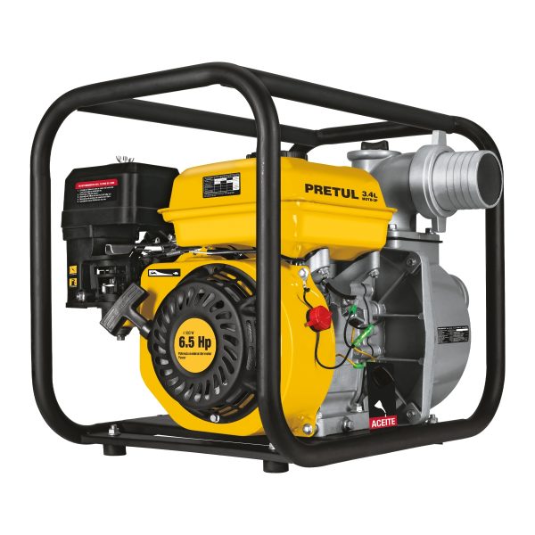 MOTOBOMBA AUTOCEBANTE 3" X 3" A GASOLINA 6-1/2 HP PRETUL