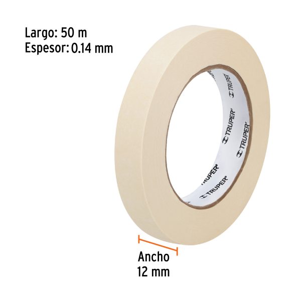 CINTA DE ENMASCARAR 1/2" X 50 M TRUPER - Imagen 2