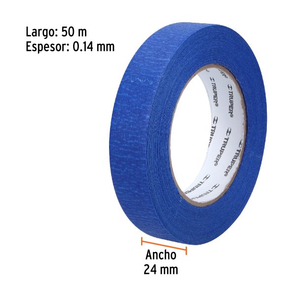 CINTA DE ENMASCARAR AZUL 1" X 50 M TRUPER - Imagen 2