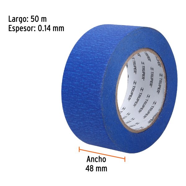 CINTA DE ENMASCARAR AZUL 2" X 50 M TRUPER - Imagen 2