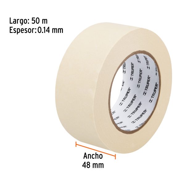 CINTA DE ENMASCARAR 2" X 50 M TRUPER - Imagen 2