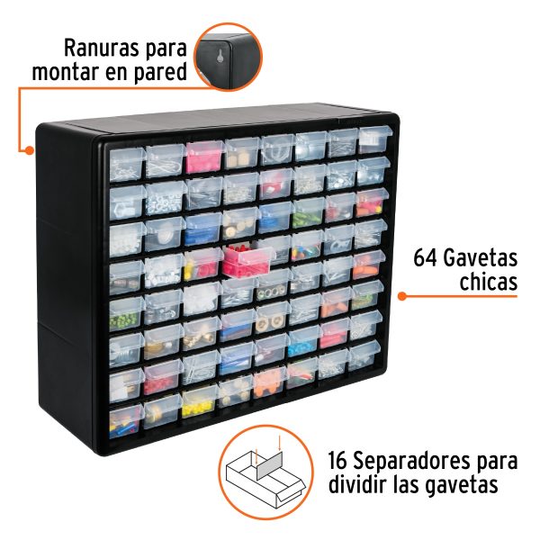 ORGANIZADOR CON 64 GAVETAS TRUPER - Imagen 2