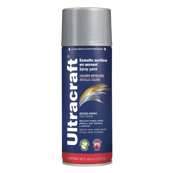 ESMALTE ACRILICO EN AEROSOL ALUMINIO ULTRACRAFT