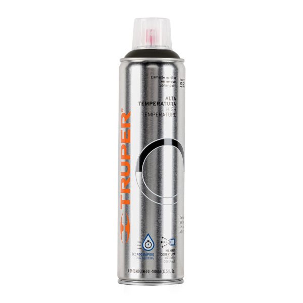 PINTURA EN AEROSOL ALTA TEMPERATURA NEGRO 400 ML TRUPER