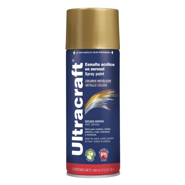 ESMALTE ACRILICO EN AEROSOL DORADO ULTRACRAFT
