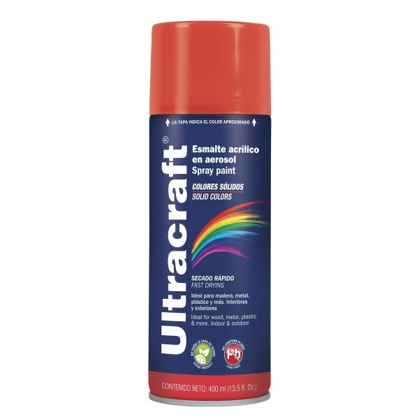 ESMALTE ACRILICO EN AEROSOL ROJO BRILLANTE ULTRACRAFT
