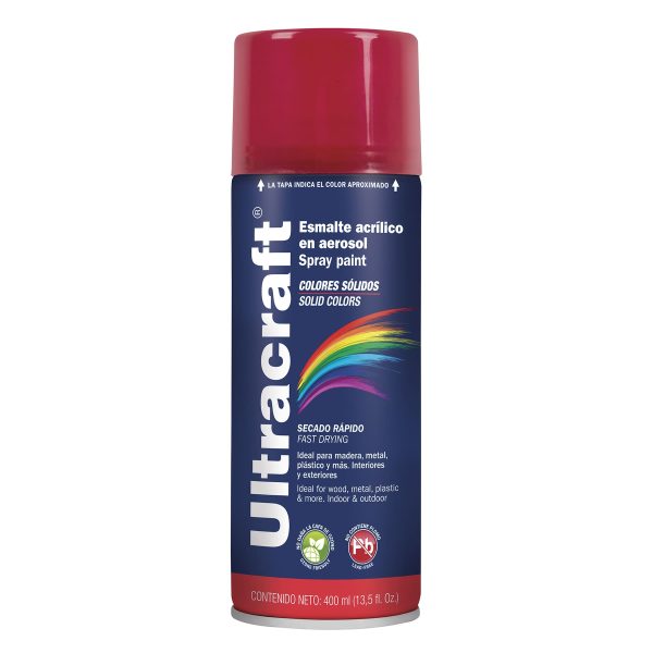 ESMALTE ACRILICO EN AEROSOL ROJO FUEGO ULTRACRAFT