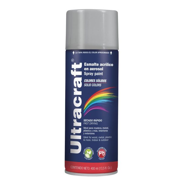 ESMALTE ACRILICO EN AEROSOL PLATA ULTRACRAFT