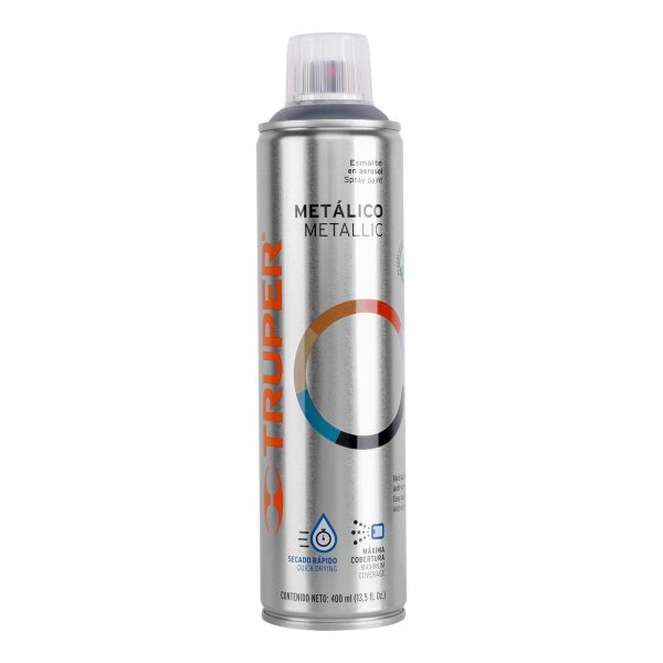 PINTURA EN AEROSOL CROMO METALICO 400 ML TRUPER