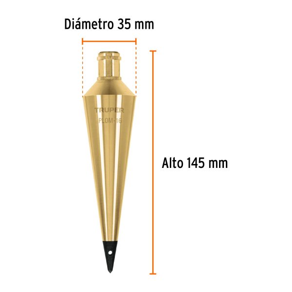 PLOMADA DE LATON 16 OZ TRUPER - Imagen 2