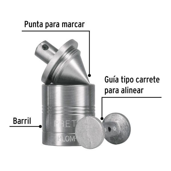 PLOMADA METALICA DE 200 G CON CENTRO PRETUL - Imagen 2