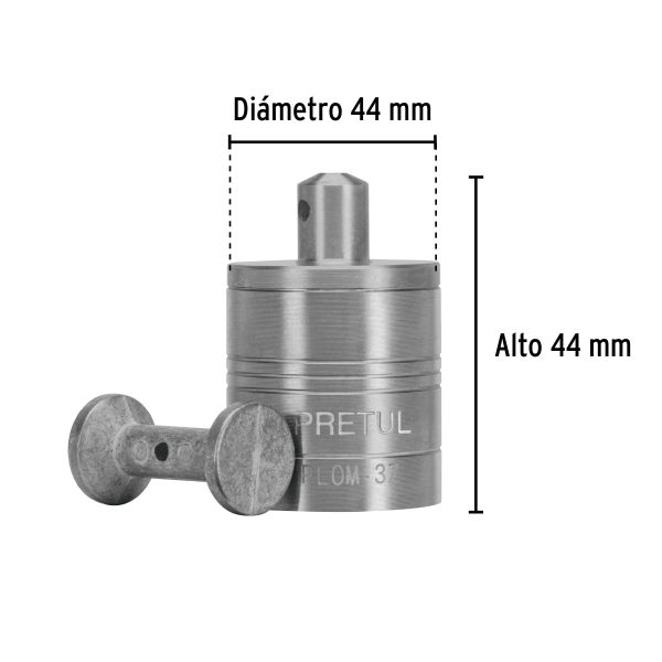 PLOMADA METALICA DE 340 G CON CENTRO PRETUL - Imagen 2