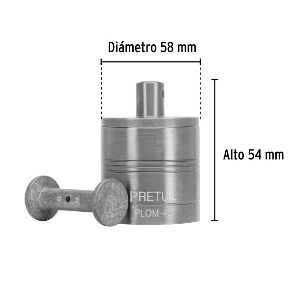 PLOMADA METALICA DE 675 G CON CENTRO PRETUL - Imagen 2