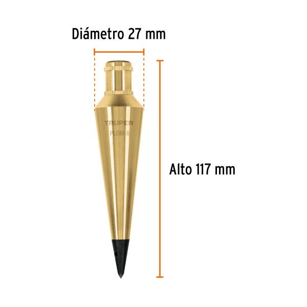 PLOMADA DE LATON 8 OZ TRUPER - Imagen 3