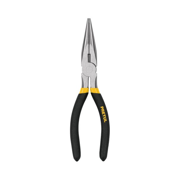 ALICATE DE PUNTA LARGA 8" MANGO DE VINIL PRETUL
