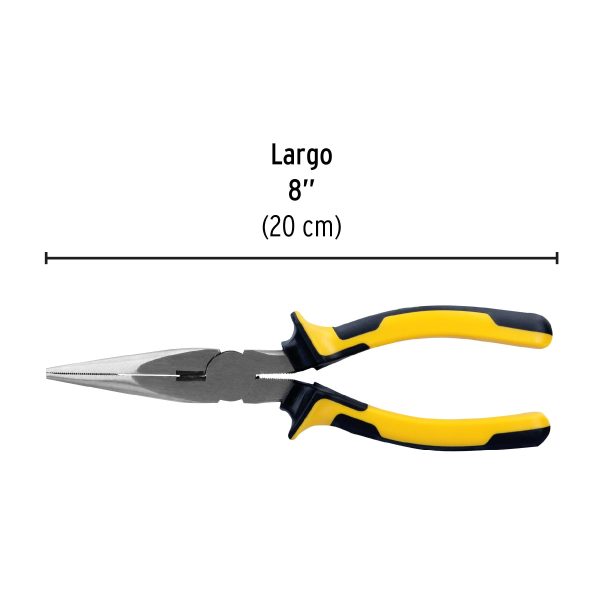 ALICATE DE PUNTA LARGA 8" MANGO COMFORT GRIP PRETUL - Imagen 2