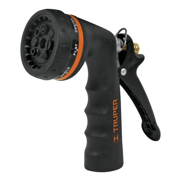 PISTOLA METALICA PARA RIEGO CON RECUBRIMIENTO 8 FUNCIONES TRUPER