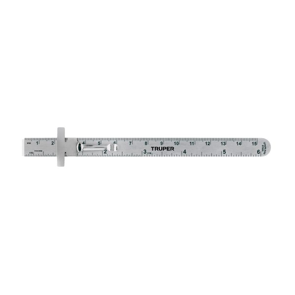 REGLA 15 CM DE ACERO INOXIDABLE DE BOLSILLO TRUPER