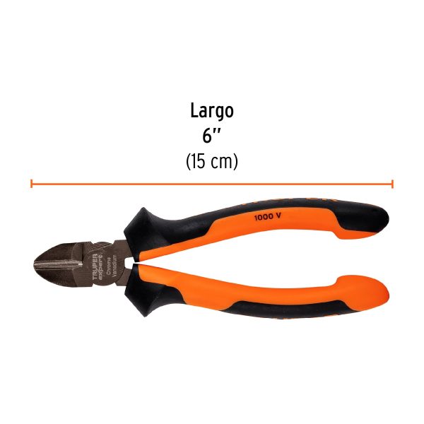 ALICATES CORTA FRIO COMFORT GRIP 6" TRUPER - Imagen 2