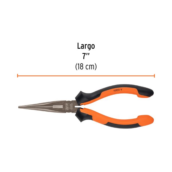 ALICATE DE PUNTA LARGA 7" MANGO COMFORT GRIP TRUPER EXPERT - Imagen 2