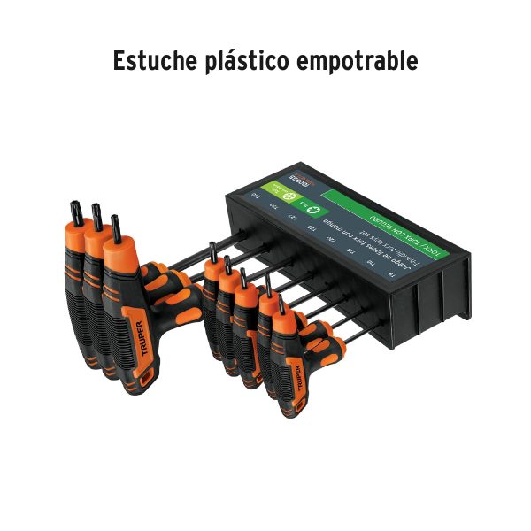 JUEGO DE 8 LLAVES TORX EXTRALARGAS CON MANGO T TRUPER - Imagen 3
