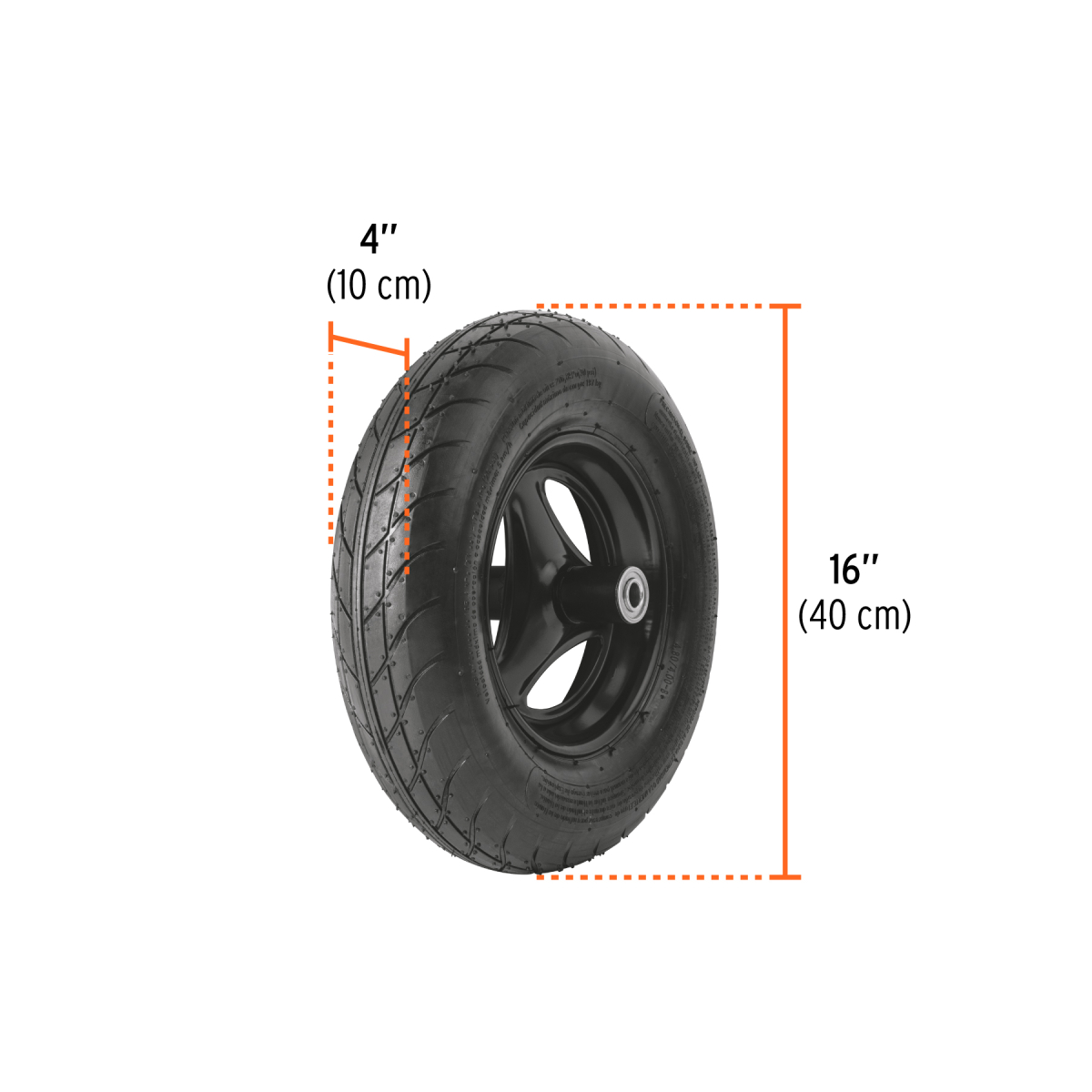 CARRETILLA PLASTICA 8 FT3 DOBLE RUEDA MANGOS DE MADERA TRUPER - Imagen 4