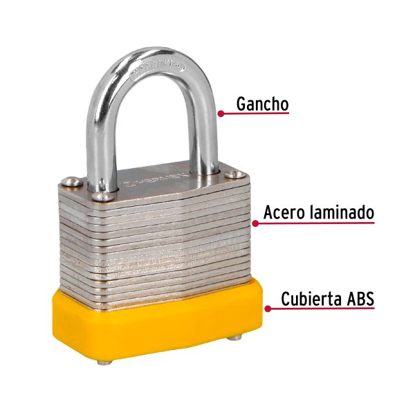 CANDADO LAMINADO 30 MM GANCHO CORTO HERMEX - Imagen 2