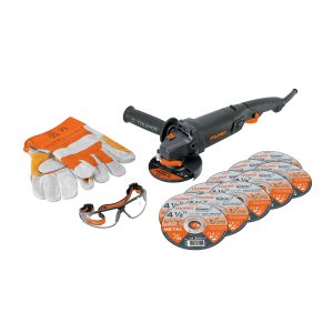 COMBO PULIDORA 4-1/2" 950 W 11 DISCOS + GUANTES Y GAFAS TRUPER