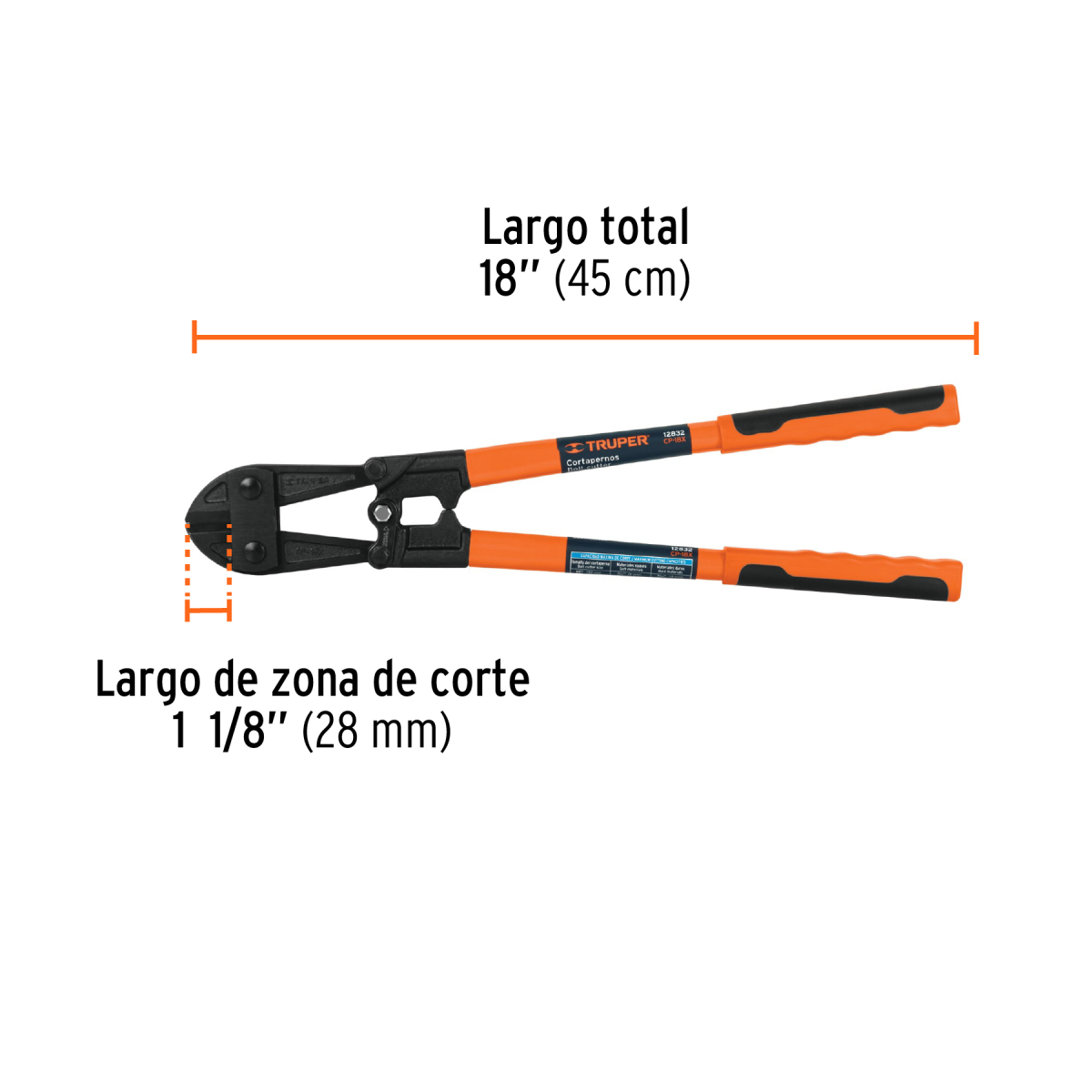 CIZALLA CORTAPERNOS 18" PROFESIONAL TRUPER - Imagen 2