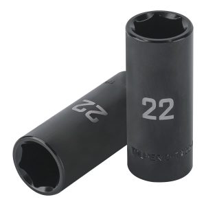 COPA LARGO CUADRO 1/2" DE IMPACTO 6 PUNTAS DE 22 MM TRUPER