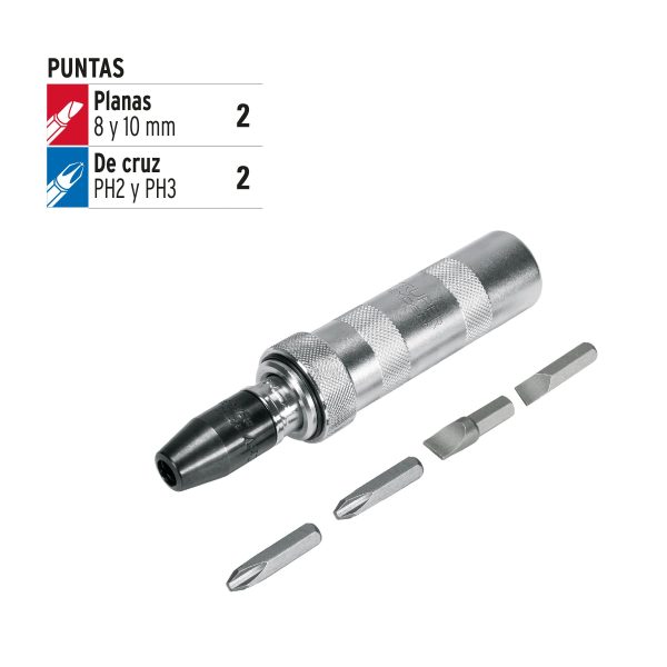 DESTORNILLADOR DE IMPACTO CON 4 PUNTAS S2 3/8" TRUPER EXPERT - Imagen 3