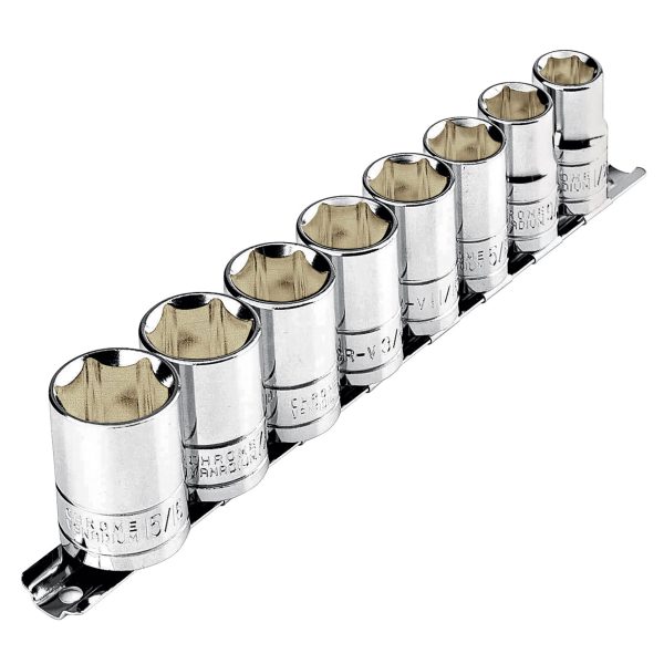 JUEGO DE 8 COPAS CUADRO 1/2" EN PULGADAS PRETUL