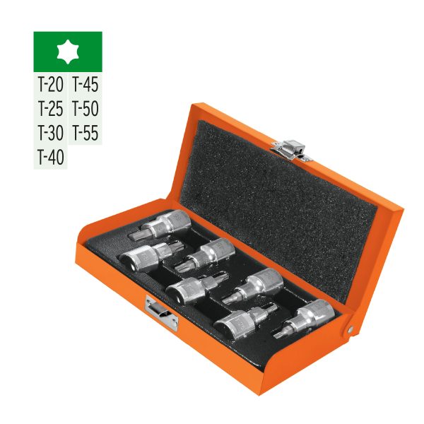 JUEGO DE 7 COPAS 1/2" PUNTA TORX TRUPER - Imagen 3