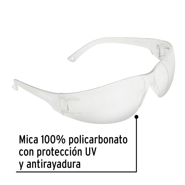 LENTES DE SEGURIDAD TRANSPARENTES PRETUL LITE - Imagen 2