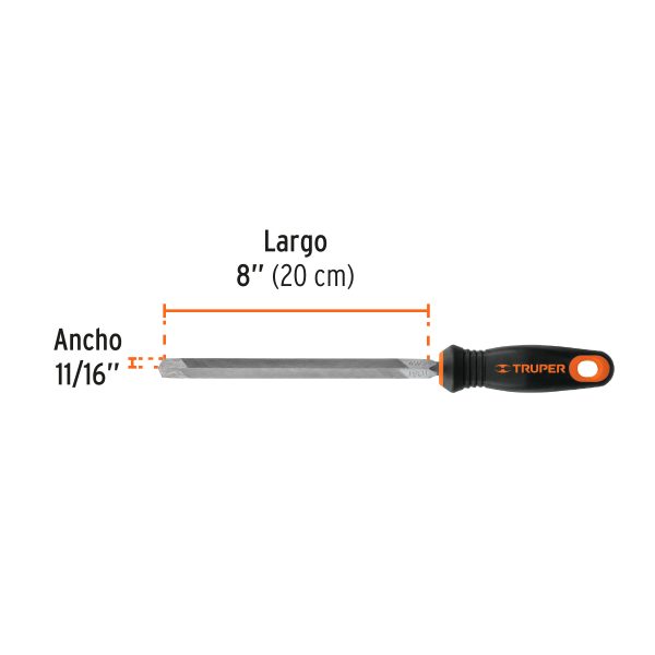 LIMA TRIANGULO PESADO 8" 32 DPP CON MANGO TRUPER - Imagen 3
