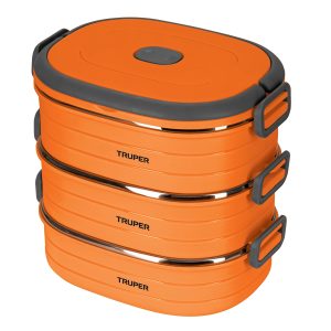 LONCHERA TERMICA CON 3 CONTENEDORES DE ACERO INOXIDABLE TRUPER