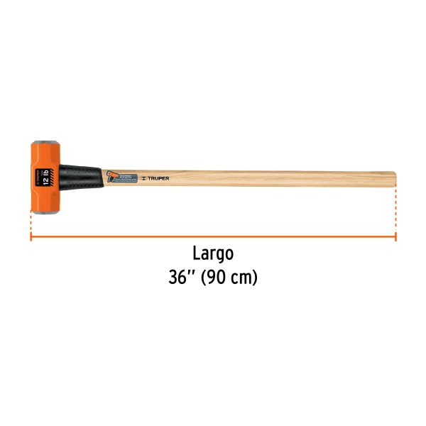 MACETA OCTAGONAL 12 LB MANGO DE MADERA 36" TRUPER - Imagen 3