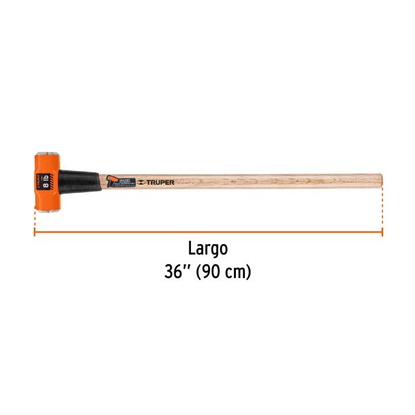 MACETA OCTAGONAL 8 LB MANGO DE MADERA 36" TRUPER - Imagen 2