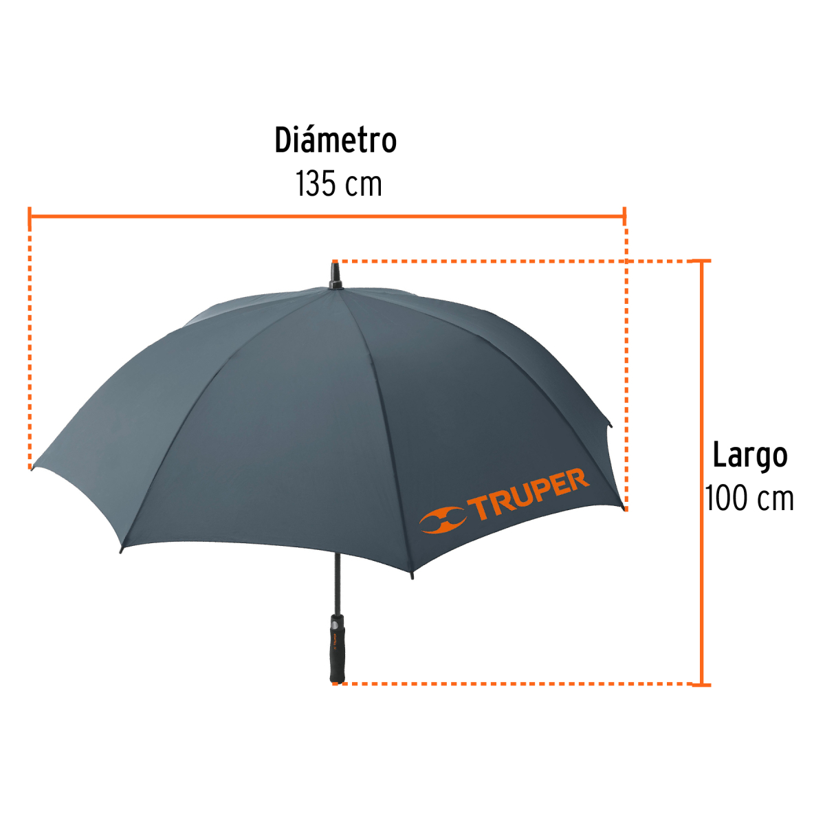 PARAGUAS DE 135 CM TRUPER - Imagen 3