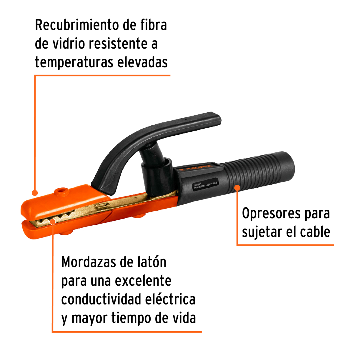 PINZA PORTA ELECTRODO DE 500 A TRUPER - Imagen 2