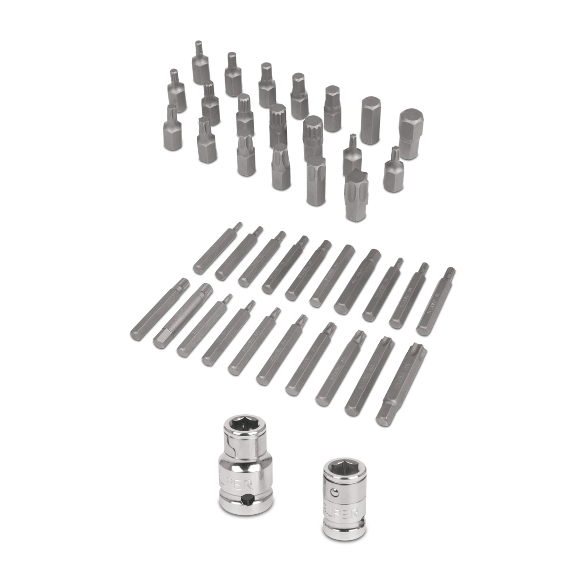 JUEGO 42 PUNTAS 1/2" Y 3/8" DE 75 Y 30 MM ESTUCHE METALICO TRUPER - Imagen 3