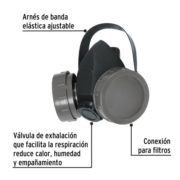 RESPIRADOR SIN CARTUCHO 2 FILTROS PRETUL - Imagen 2