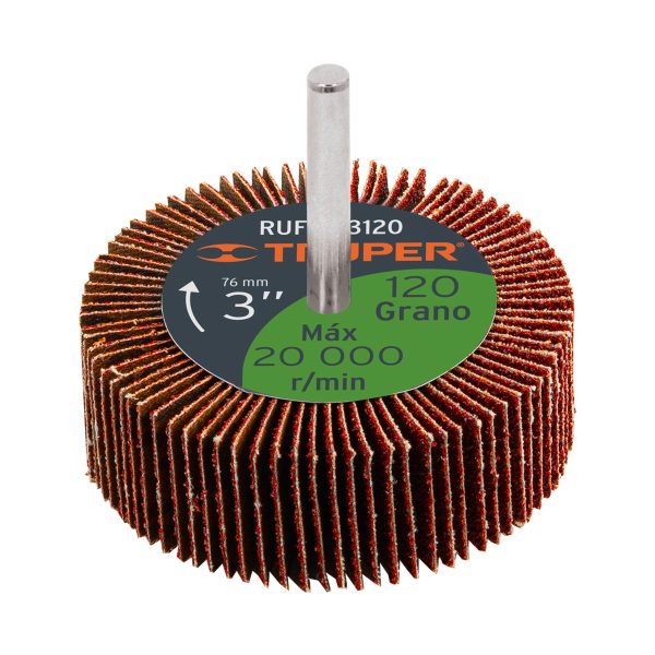 RUEDA FLAP DE 3" GRANO 120 TRUPER