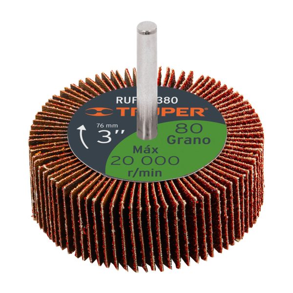 RUEDA FLAP DE 3" GRANO 80 TRUPER