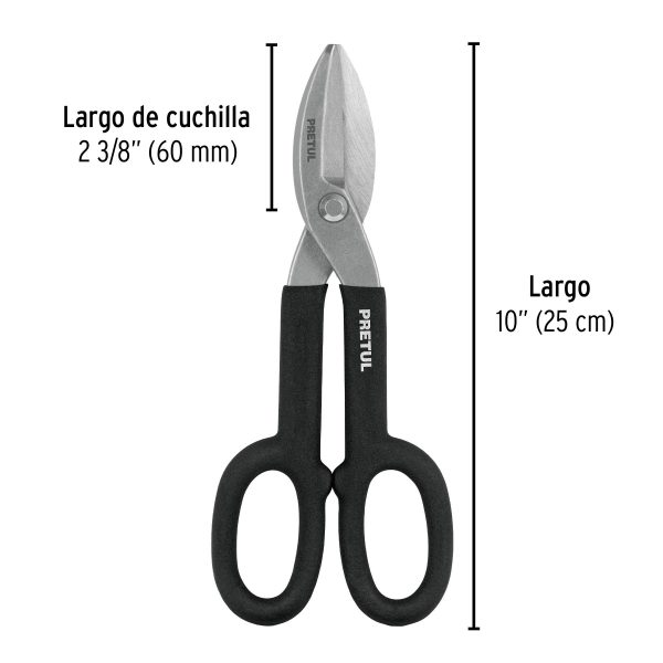 TIJERA PARA HOJALATERO 10" PRETUL - Imagen 2