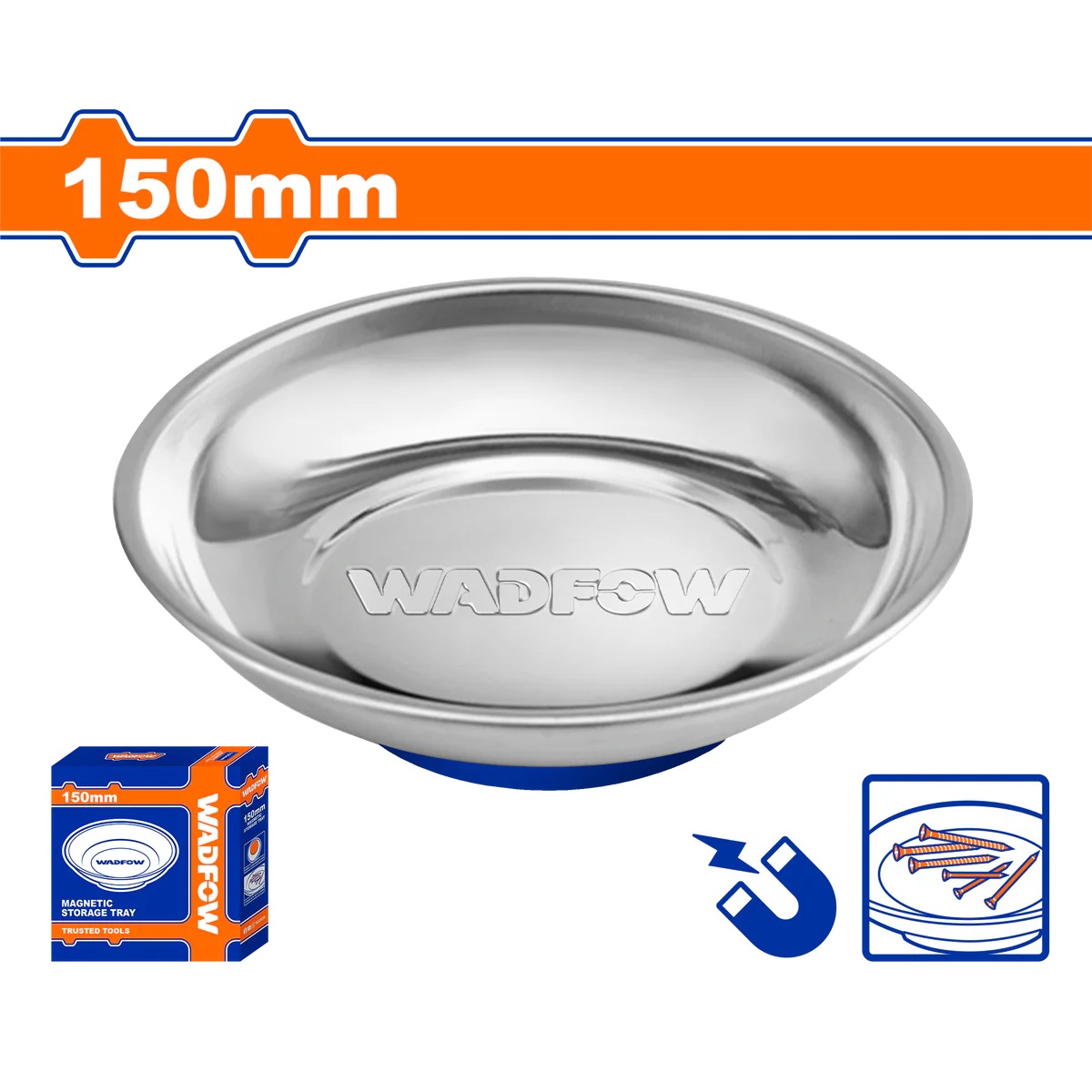 BANDEJA MAGNETICA SS 150 MM WADFOW - Imagen 2