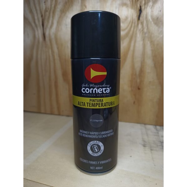 PINTURA ALTA TEMPERATURA N° 1210 NEGRO MATE CORNETA - Imagen 2