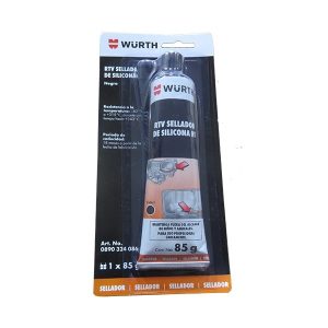 SILICONA ALTA TEMPERATURA  RTV NEGRA 85 G WURTH