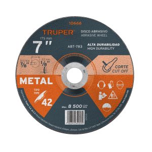 DISCO TIPO 42 DE 7" X 3.2 MM PARA CORTE DE METAL TRUPER